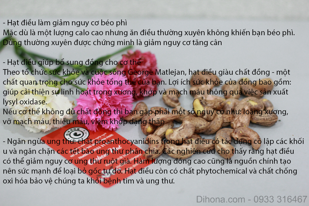 ăn hạt điều có mập không